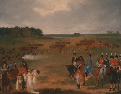 Una revisión de la Caballería Voluntaria de Londres y la Artillería Volante en Hyde Park en 1804 de Unbekannt Unbekannt